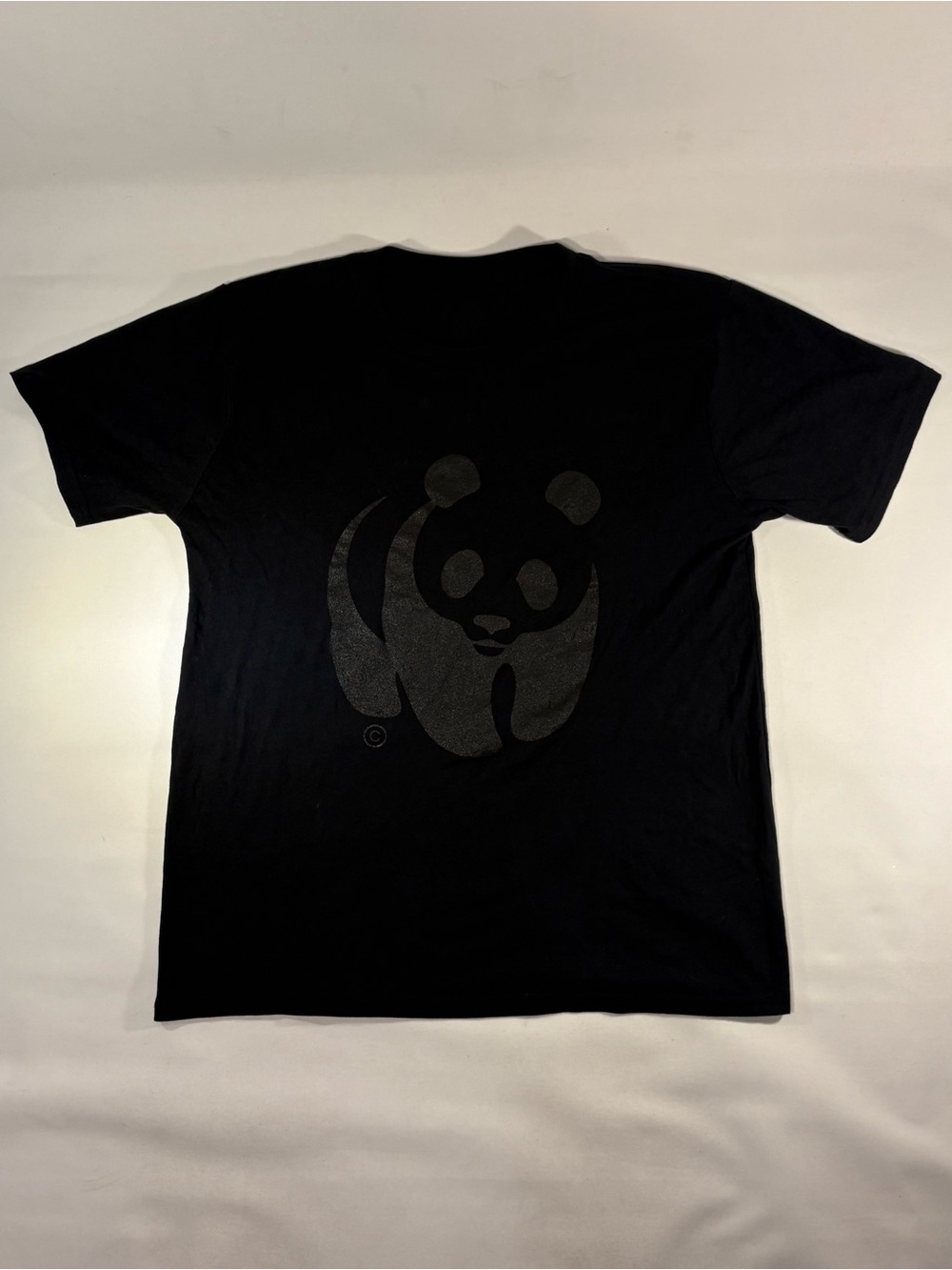 🐼 WWF WORLD WILDLIFE FUND BLACK PANDA GRAPHIC T-SHIRT SIZE MEDIUM 🐼